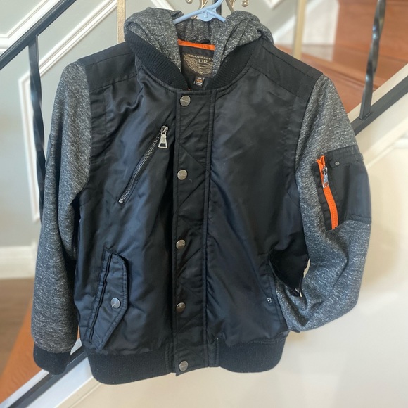 Urban republic hooded varsity jacket